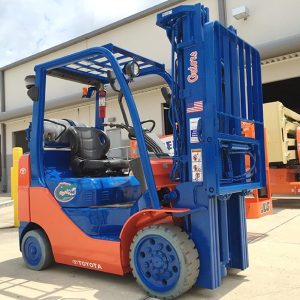  blue nad orange forklift