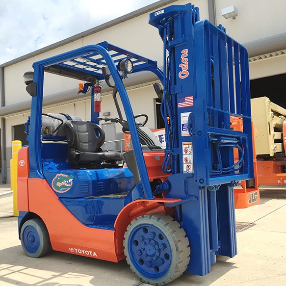 A custom Gators forklift